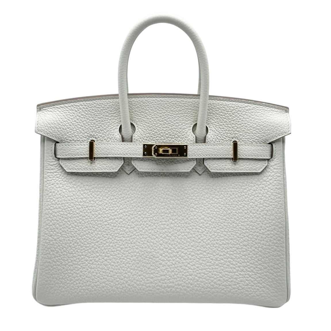 Hermes Birkin 25 버섯 토고 골드 하드웨어 B가 새겨 져 있습니다