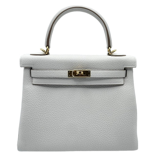 Pre-Owned Hermes Kelly 25 Gripal Togo Gold Hardware B Engraved