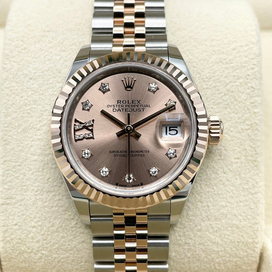 Pre-Owned Rolex Datejust 279171 Rose 9P Diamond?\Diamond Jubilee Bracelet 28mm