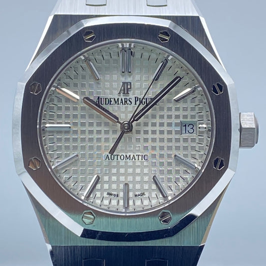 Pre-Owned Audemars Piguet Royal Oak 15450ST.OO.1256ST.01 Silver