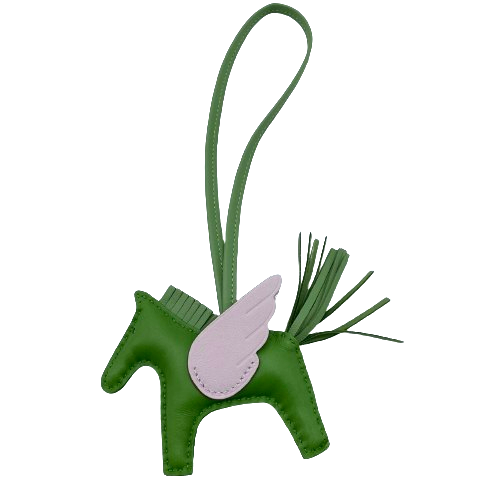 Pre-Owned Hermes Rodeo Pegasus Bag Charm PM B Engraved