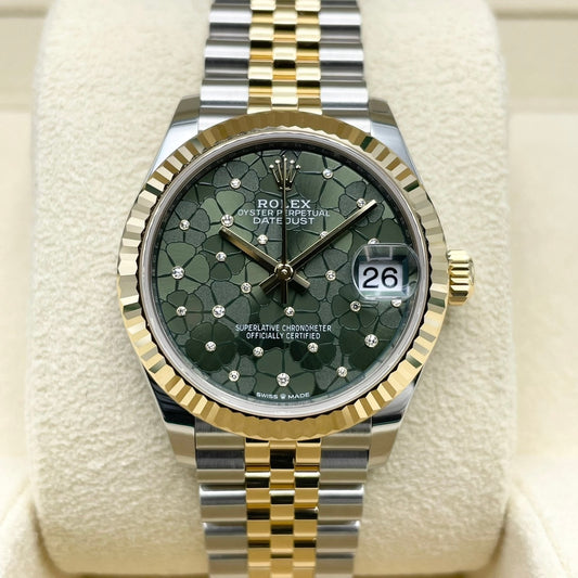 Pre-Owned Rolex Datejust 278273 Diamond floral motif Jubilee bracelet 31mm