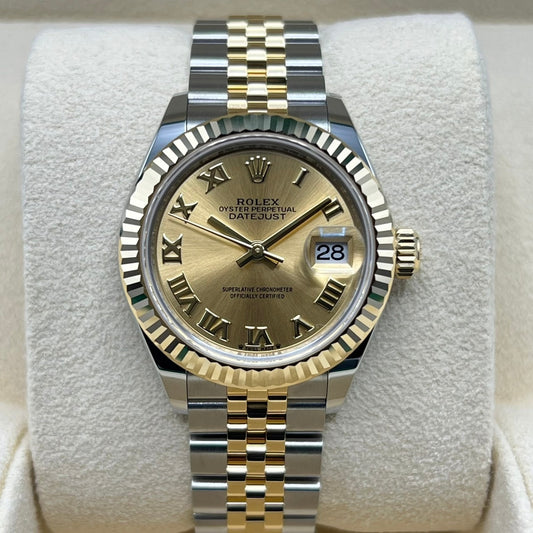 Pre-Owned Rolex Datejust 279173 Champagne Roman Jubilee Bracelet 28mm