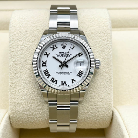 Pre-Owned Rolex Datejust 279174 White Roman Oyster Bracelet 28mm