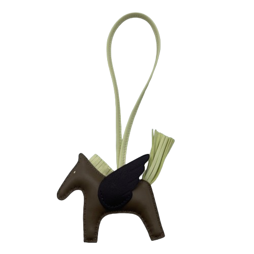 Pre-Owned Hermes Rodeo Pegasus Bag Charm PM B Engraved