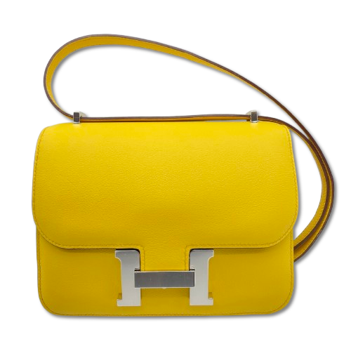 Pre-Owned Hermes Constance Mini 18 with Mirror Sun Swift Silver Fittings B Engraved