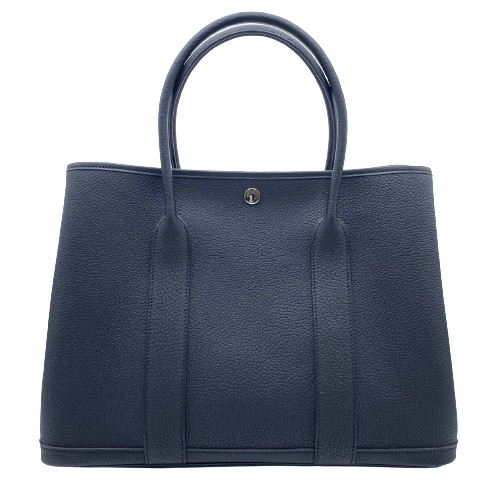 Pre-Owned Hermes Garden Party PM Noir Negonda W engraved