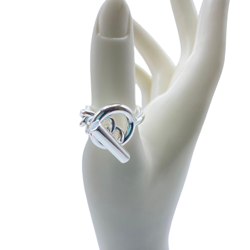 Pre-Owned Hermes Croisette Ring Silver