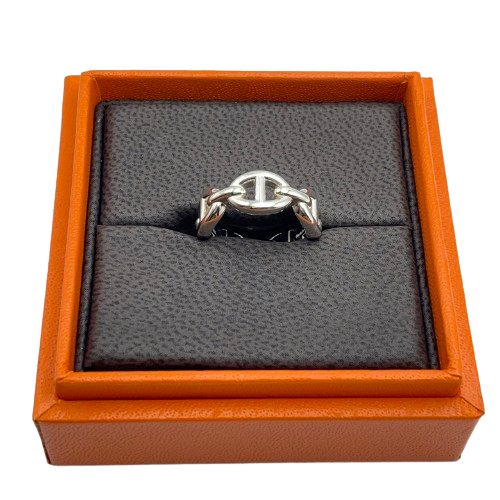 Pre-Owned Hermes Chaine d'Ankle-Enchenée Silver 925