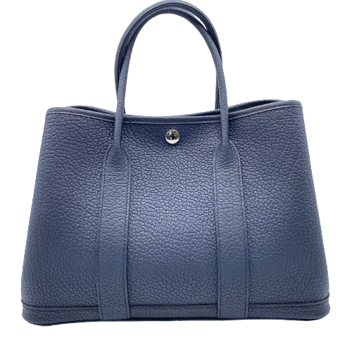 Pre-Owned Hermes Garden Party TPM Blue Indigo Negonda B engraved