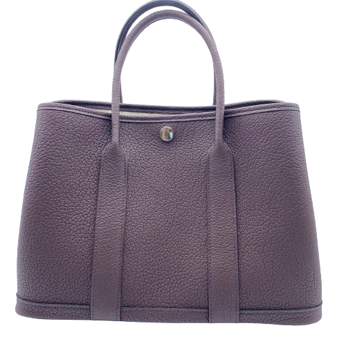 Pre-Owned Hermes Garden Party TPM Rouge Serie Negonda Silver Fittings W Engraved