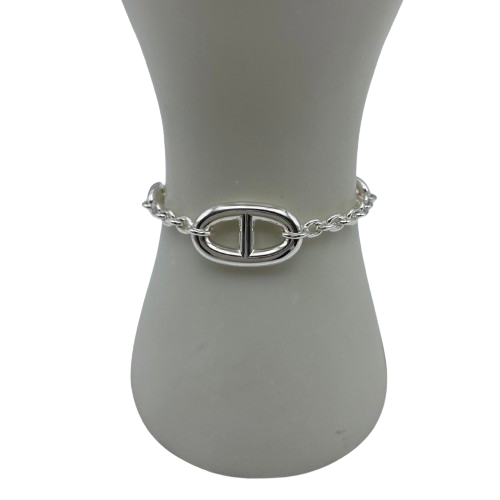 Pre-Owned Hermes Chaine d'Ankle Farandore bracelet SH silver 925