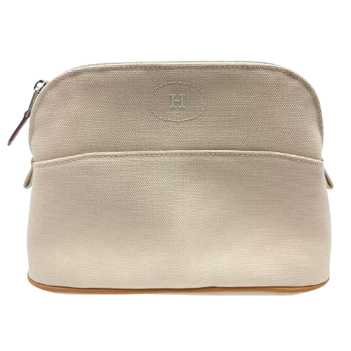 【低于标价】Hermes Bolide 小包 迷你天然帆布 银扣