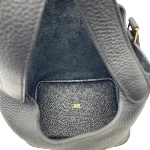 Pre-Owned Hermes Picotin Rock PM Noir Torillon Clemence Gold Hardware B Engraved