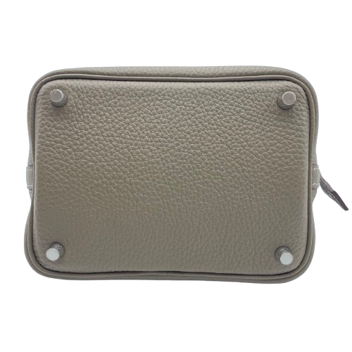 Hermes Picotin Lock PM Etoupe Torillon Clemence Silver Fittings w 새겨 져