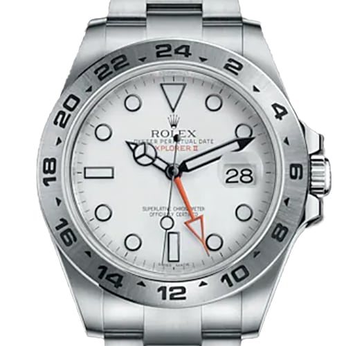 Pre-Owned Rolex Explorer II 216570 Oyster Bracelet White