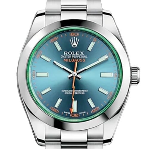 Pre-Owned Rolex Milgauss 116400GV Oyster Bracelet Z Blue