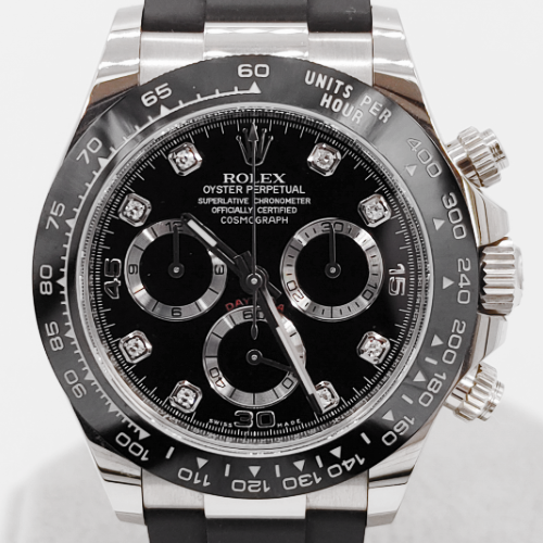 Pre-Owned Rolex Daytona 116519LNG Black 8P Diamond