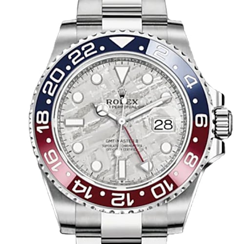 Pre-Owned Rolex GMT Master II 126719BLRO Oyster Bracelet Meteorite White Gold