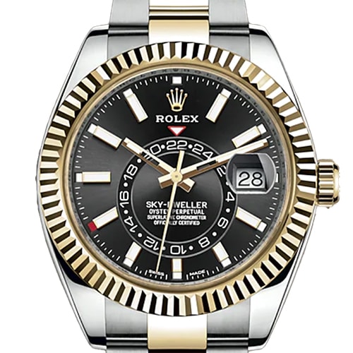 Pre-Owned Rolex Sky Dweller 326933 Oyster Bracelet Black Combi