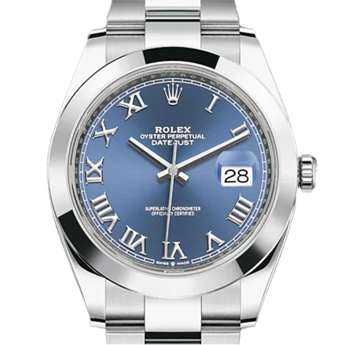 Pre-Owned Rolex Datejust 126300 Oyster Bracelet Blue