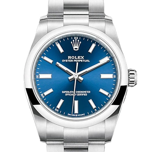 Pre-Owned Rolex Oyster Perpetual 124200 Oyster Bracelet Bright Blue