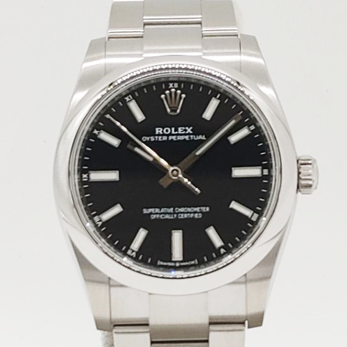 Pre-Owned Rolex Oyster Perpetual 124200 Oyster Bracelet Black