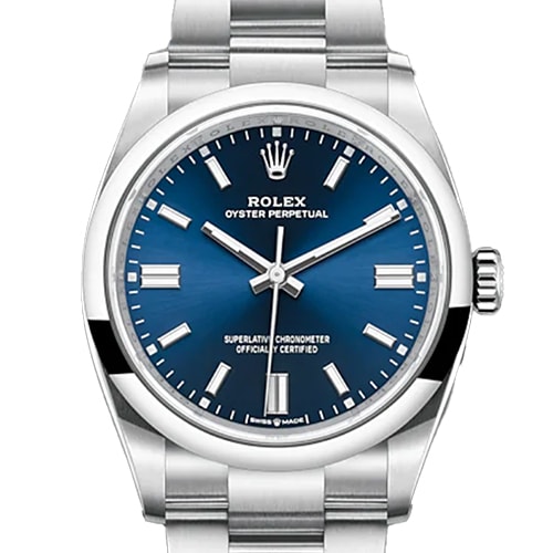 Pre-Owned Rolex Oyster Perpetual 126000 Oyster Bracelet Blue