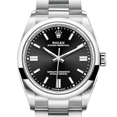 Pre-Owned Rolex Oyster Perpetual 126000 Oyster Bracelet Black