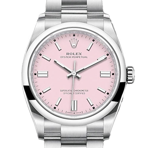 Pre-Owned Rolex Oyster Perpetual 126000 Oyster Bracelet Candy Pink