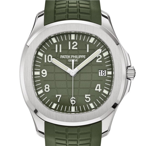 Pre-Owned Patek Philippe Aquanaut 5168G White Gold Khaki Men