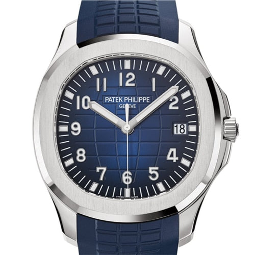 Pre-Owned Patek Philippe Aquanaut 5168G White Gold Blue Men