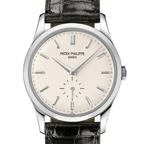 Pre-Owned Patek Philippe Calatrava 5196G-001 White Gold Silver Men's