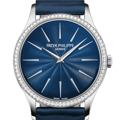 Pre-Owned Patek Philippe Calatrava 4897G-001 White Gold Diamond