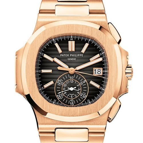 Pre-Owned Patek Philippe Nautilus 5980/1R-001 Rose Gold Black Gradation