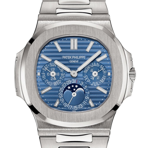 Pre-Owned Patek Philippe Nautilus 5740/1G?001 White Gold Blue Soleil