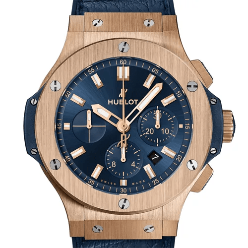 Pre-Owned Hublot Big Bang Gold Blue 301.PX.7180.LR