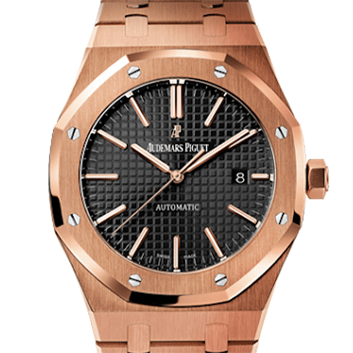 Pre-Owned Audemars Piguet Royal Oak Gold Black 15400OR.OO.1220OR.01