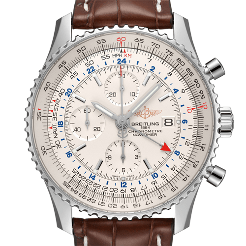 사전 소유의 Breitling Navitimer 크로노 그래프 GMT 46 A24322121G1P1