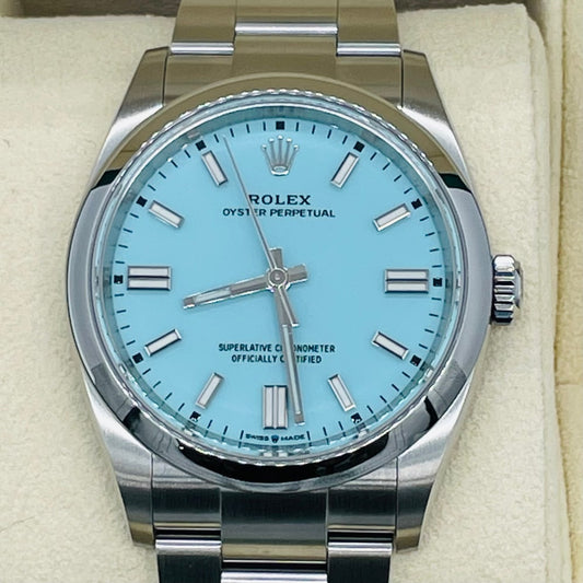 Pre-Owned Rolex Oyster Perpetual 126000 Oyster Bracelet Turquoise Blue Gallery March 2022