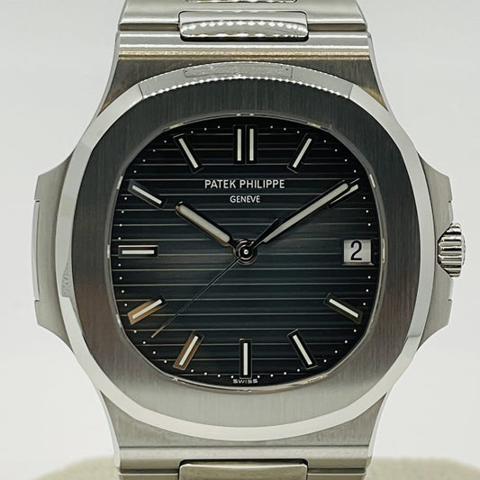 Pre-Owned Patek Philippe Nautilus 5711/1A?010 Stainless Steel Black Blue 2018