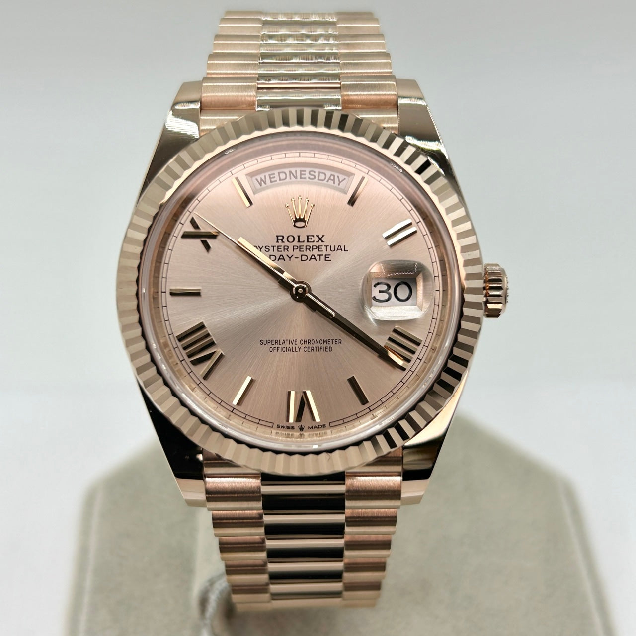 プレオウンド ロレックス デイデイト 228235 エバーローズゴールド サンダストダイアル 40mm