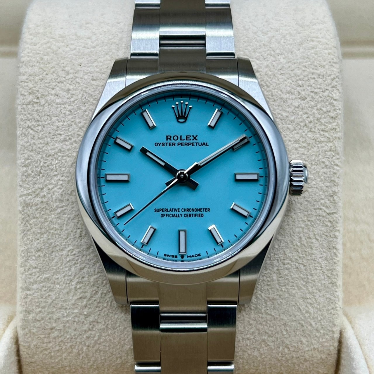 プレオウンド ロレックス オイスターパーペチュアル 277200 オイスターブレスレット ターコイズブルー 31mm
