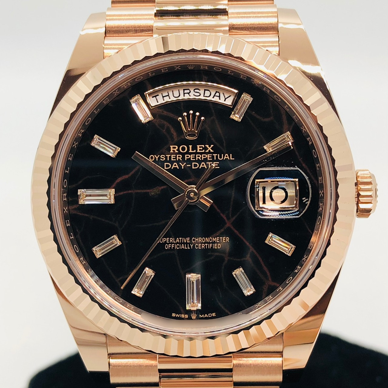 Pre-Owned Rolex Day Date 228235 Eisen Kiesel 10P Diamond