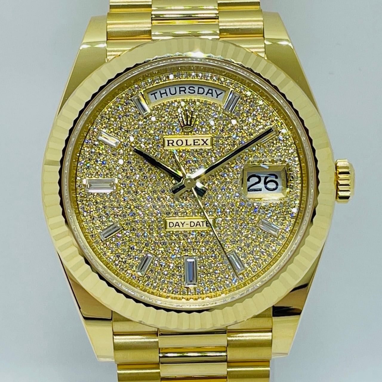 Rolex Day Date 40 228238A Pave Diamond Yellow Gold