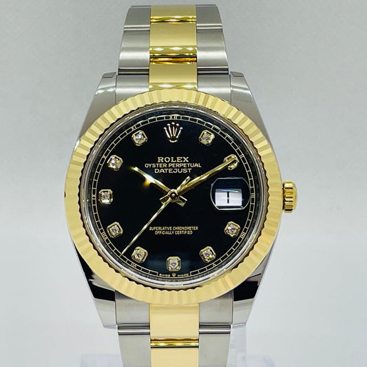 Pre-Owned Rolex Datejust 126333G 10P Diamond Black