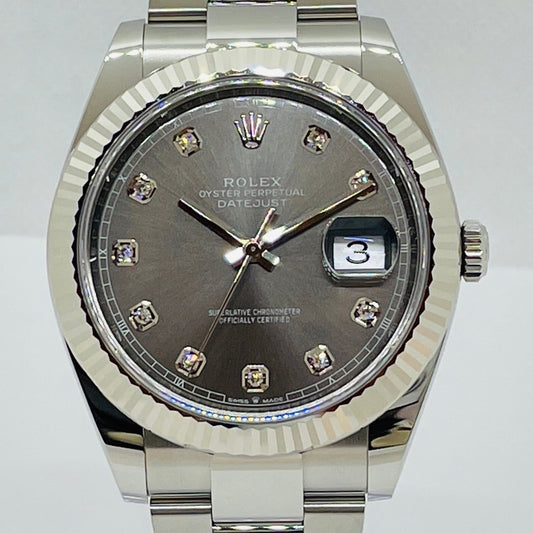 Pre-Owned Rolex Datejust 126334G 10P Diamond Slate