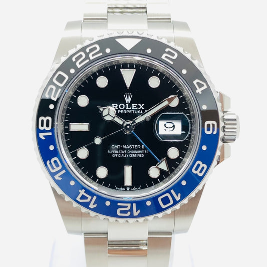 Pre-Owned Rolex GMT Master II 126710BLNR Oyster Bracelet Black Batman