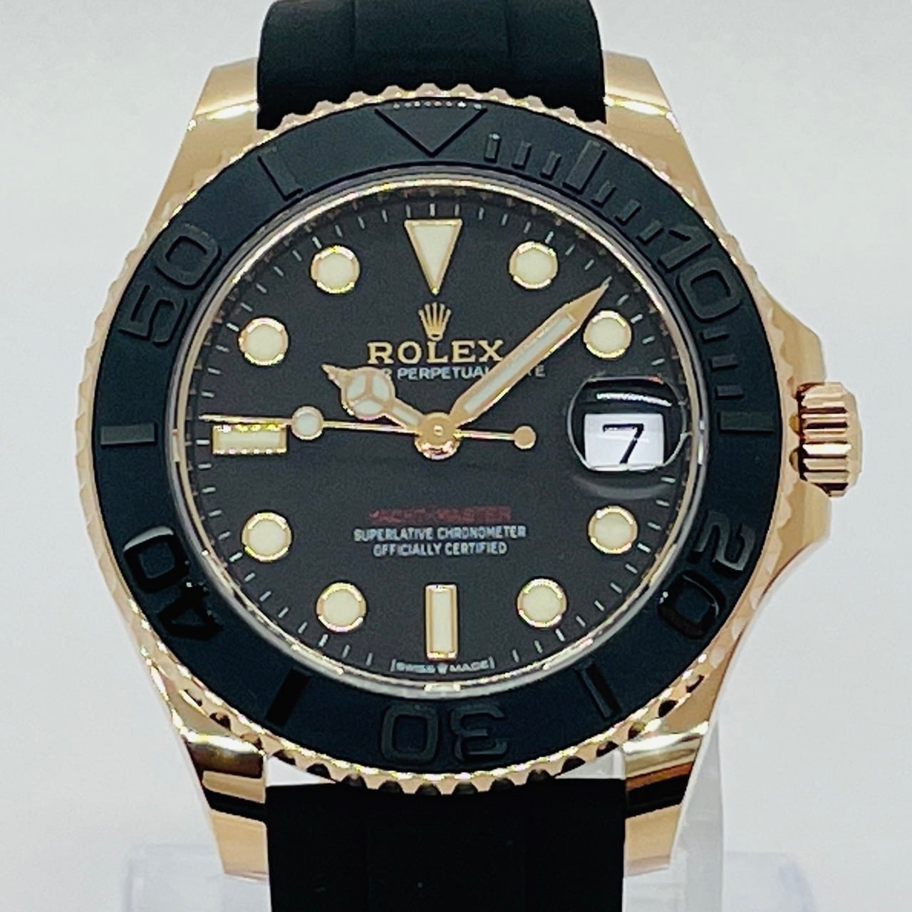 사전 소유의 롤렉스 yachtmaster 37 268655 블랙