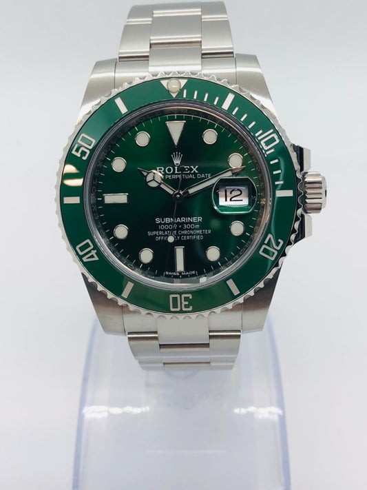 Pre-Owned Rolex Submariner Date Oyster Stainless Green 40?o 116610LV